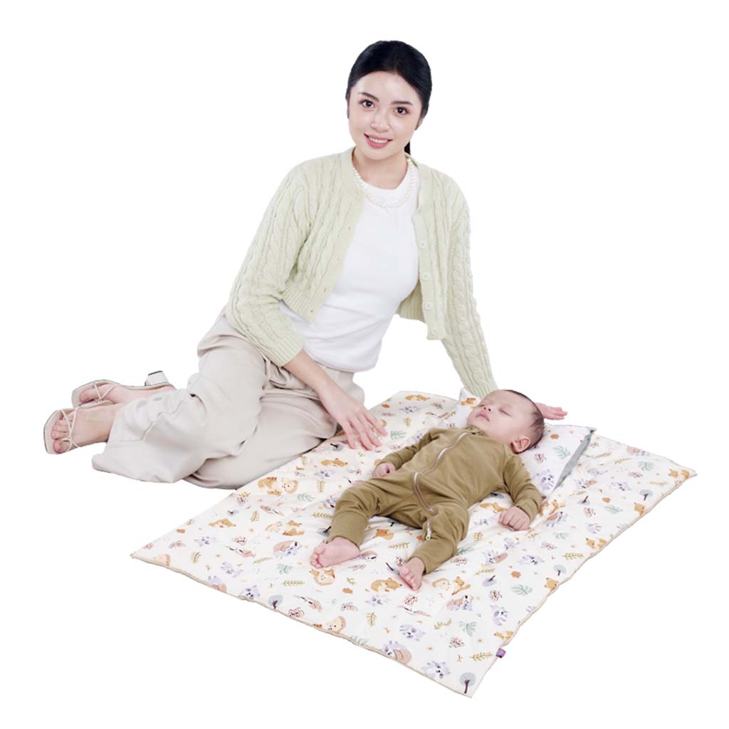 Baby Joy Matras Bayi Set Bantal Guling Dan Selimut Little Raku Series
